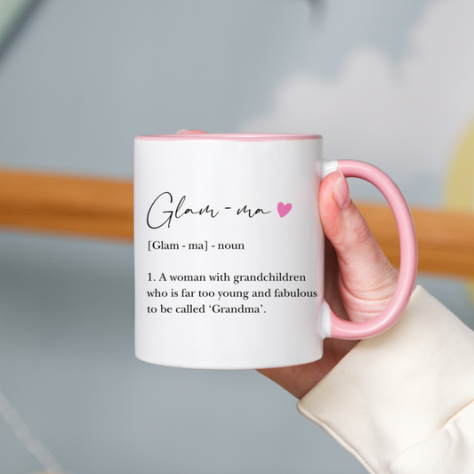 Pink Handle 'Glam-ma' Mug