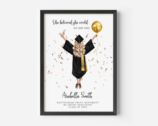 Personalised Graduation Print |Graduation Gift | Friends Graduation Print | Personalised Graduation Print | University Graduation Print