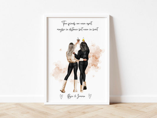 Best Friend Print, Personalised Print,Gift for Best Friend, Best Friend Gift, Birthday Gift for Her, Gift for Friend, Bestie Gifts, BFF Gift